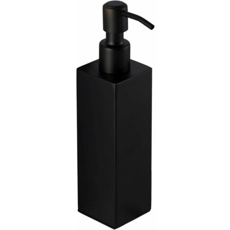 Stainless Steel Freestanding Soap Dispenser in Black - Bathroom Toilet Soap Dish (Stainless Steel (Black), Angular) (1/5)