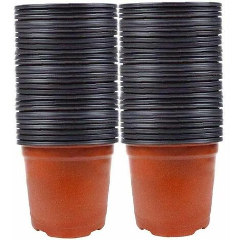 100pcs semences Pots Nursery plantes en plastique petits pots de fleurs Pot Nursery Pots en plastique Pots Graine de départ