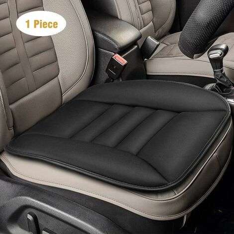 Coussin Voiture Siege, Coussin de Siège de Voiture Housse de Siège, Mousse Mémoire Protection Chaise Confortable Antidérapant Mat Pad Couverture Siège Auto, pour Auto Bureau Domicile - Noir (1/5)