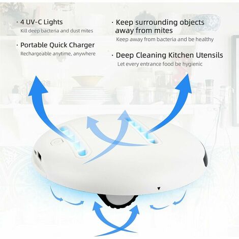 Robot d'élimination des acariens Instrument d'élimination des acariens du Pilote Automatique UV Nettoyant acariens de lit Robot de stérilisation Ultraviolet pour Matelas Oreillers Tissu