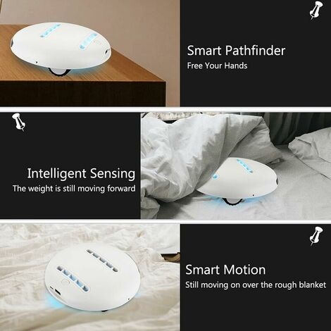 Robot d'élimination des acariens Instrument d'élimination des acariens du Pilote Automatique UV Nettoyant acariens de lit Robot de stérilisation Ultraviolet pour Matelas Oreillers Tissu