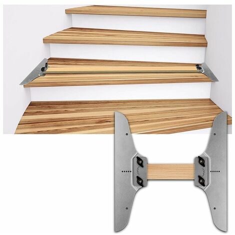 Outil de mesure pour marches d'escalier, longueur réglable 76,2 à 124,5 cm, outil de mesure pour étagère, version longue/courte, plage de mesure 20,3 à 124,5 cm (1/4)
