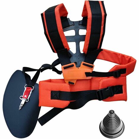 Double Sangle Rembourré pour Débroussailleuse Tondeuse Ceinture en Nylon Durable Réglable pour Débroussailleuse Jardin