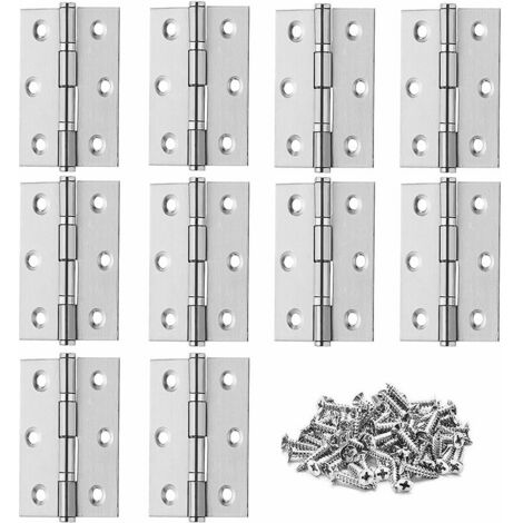 10 Pièces charniere porte, Charniere inox,Charnière invisible,Porte placard/Petites portes / Tiroirs / Fenêtres / Pianos / Coffret à bijoux armoires de quincaillerie de meubles de maison (1/5)