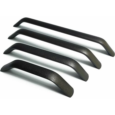 Poignées et boutons de tiroir Cuisine Armoire Porte Poignées Placard Tiroir Chambre Meubles Tirer Entraxe noir 2pcs 96mm (1/5)