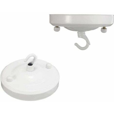 Plaque De Fixation Pour Lustre Plafond - Crochet Support Jusqu'à 15kg, Couleur Bronze, Pour Installation Luminaire