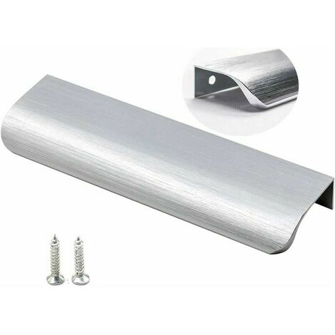 Lot de10 Poignee Meuble  Cuisine,Poignée Profil  Tiroir Laitonen Alliage Aluminium Entraxe 150mm,Poignées de Tiroir de Chambre à Coucher Invisibles (1/5)