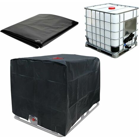 Housse pour mobilier de jardin, Couvercle De Réservoir d'eau Bâche De Protection IBC- Noir -Le Couvercle Supérieur Et La Valve Ne sont Pas Obstrués- pour Cuve 1000L -bâche Couverture Réservoir IBC-Tis