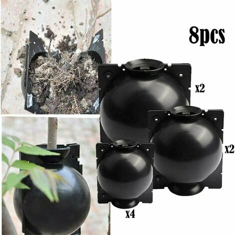 Plante Racine Intensification boîte réutilisable 3 Taille de Propagation des végétaux à Billes Pod marcottage Plante Racine de Propagation Rapide Balle pour la Croissance des Racines 8Pcs