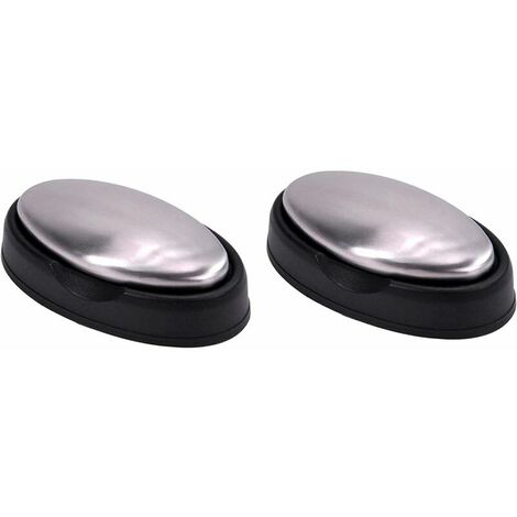 2 Pcs Savon en Acier Inoxydable,Inox de Savon D'Acier Contre Les Odeurs DéSagréAbles,Savon Anti Odeur DéCapant D'Odeur Avec Le Plateau de Base,Protection Environnementale,IdéAl pour éLiminer L (1/5)