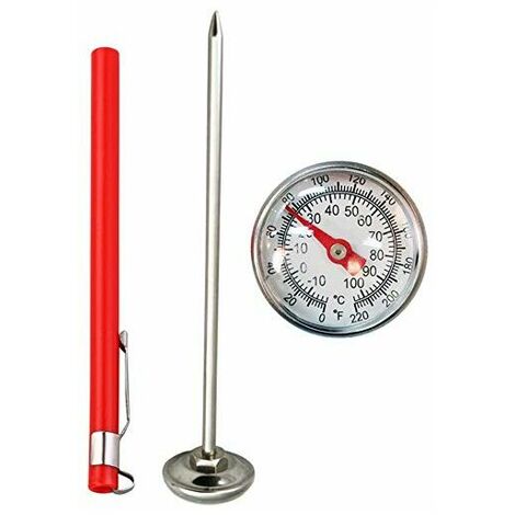 Thermomètre de sol écologique mesurant la température en acier inoxydable pour usage alimentaire étanche