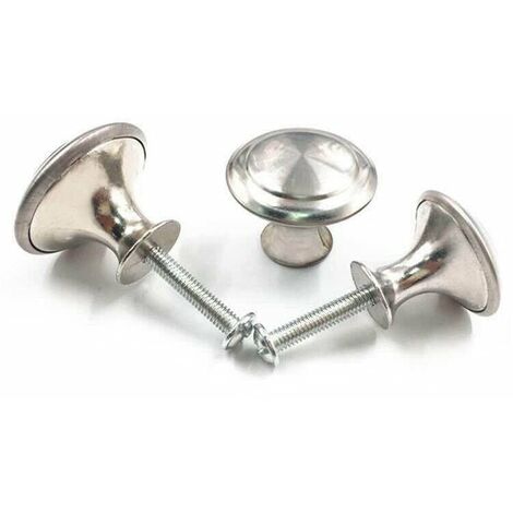 Promotion 25 pièces Poignées Meuble pour,Boutons de Tiroir,Boutons Porte Rond,Poignées rondes en acier inoxydable,Postuler à Placard Armoire Cuisine, Chambre d'enfant, (1/4)