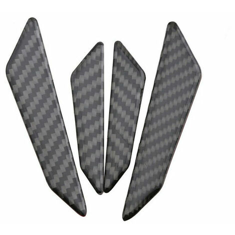 Lot de 4 protections latérales de porte de voiture universelles - Fibre de carbone (1/5)