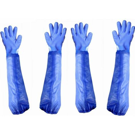 4pcs Gants de Jardinage Manche Longue Gants de Travail Étanche Gants de Protection Antidérapant pour Bricolage Pêche Jardinage Agriculture Homme et Femme (1/5)