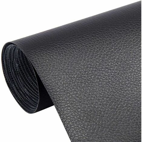 Patch En Cuir Réparation, Patch En Cuir, 5 pièces patch en cuir auto-adhésif, Cuir artificiel durable, résistant au frottement, autocollant, pour sièges dauto, canapés (20 x 30cm, noir)