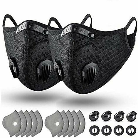 Masque Anti-poussière Lavable Réutilisable avec 10 Filtres pour La Course à Pied, Le Cyclisme, Les Activités de Plein Air (1/2)