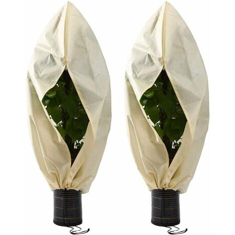2 Pièces Housse Hivernage pour Plantes, Couverture d'hiver Végétale Non Tissée, Housse Hivernage Plante, Housse D'Hivernage, pour Tomates, Figuiers, Agrumes, Petits Arbustes60×80cm (1/5)