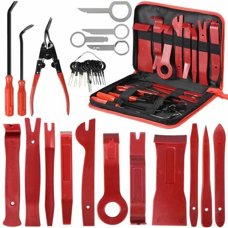 30 pièces outils de garniture outils démontage Installation panneau intérieur outils de garniture autoradio porte panneau garniture Kit Auto avec sac (1/5)