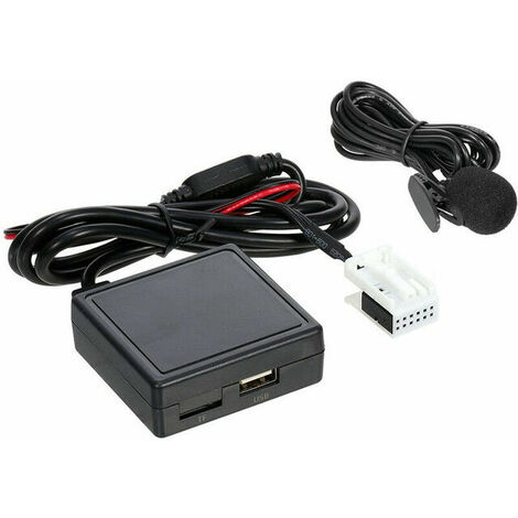 Adaptateur audio mains libres sans fil RD4 avec remplacement BT, AUX et USB pour Peugeot C2 C4 307308 - Le noir (1/5)