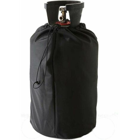 Housse De Protection Pour Bouteille De Gaz - Tissu Oxford étanche UV - Avec Cordons De Serrage - Noir