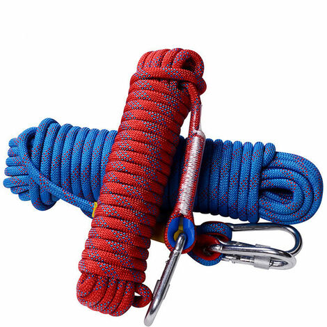 Corde d'escalade en Plein air, Corde d'escalade, Corde d'échappement, équipement d'escalade, Corde de Parachute de Sauvetage d'incendie-10mm de grosseur (1/4)