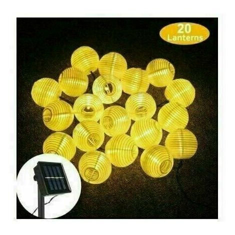 Lanterne de guirlandes solaires à LED, étanche, utilisée pour le patio intérieur et extérieur, fête de Noël Guirlande solaire (1/5)