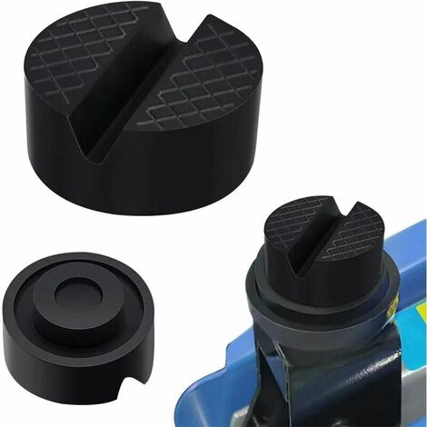 2 Pcs Universel Tampon Cric de Voiture Caoutchouc Cric Tampon Coussin Crique Hydraulique Auto Jack Pad Bloc de Support en Caoutchouc, Protéger Le Bas de Caisse Lors du Levage de La Voiture (1/5)
