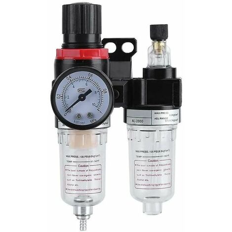 Séparateur Huile-Eau - 1/4 '' Régulateur de Filtre à air Lubrificateur Séparateur d'huile avec piège à humidité du compresseur Séparateur d'huile, Filtre de compresseur (1/5)