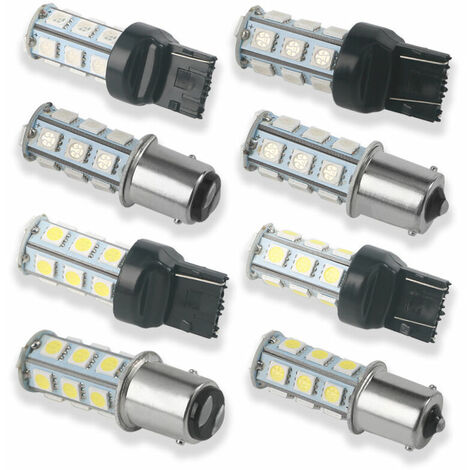 LED Ampoules 12V, Super Brillant Blanche 7000K, Pour Auto Voiture RV DRL Feux de Jours, Feu de Recul, (clignotant) [Classe énergétique A++] (1157-BurstRed)10pcs (1/5)