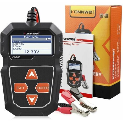 Testeur de batterie de voiture KW208 12V, analyseur de batterie de moto 100 C 2000 CCA, prise de charge, systeme de demarrage, Test SUV (1/5)