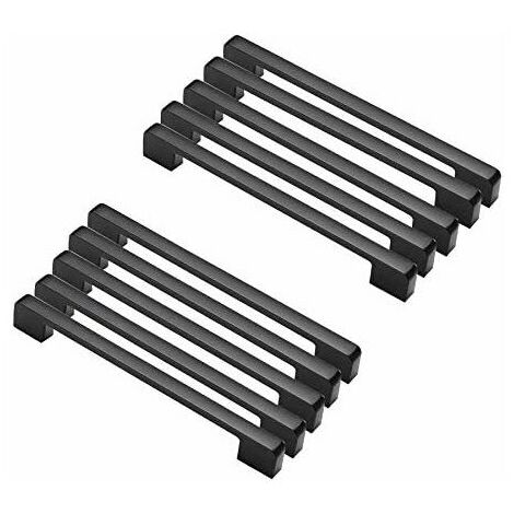 10pcs poignées de porte noir en Alliage de Aluminium Poignées T Bar Bâton Cuisine Armoire Entraxe de Trous 192mm (1/4)