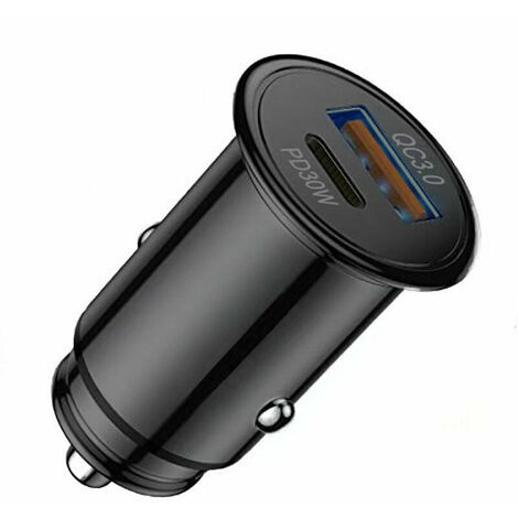 Chargeur de voiture Chargeur super rapide Tête en alliage Flash PD30W (1/3)