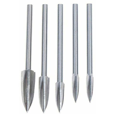 5 Pieces Bois Sculpture Outil De Sculpture Sur Bois Foret Outils De Forage Gravure (1/3)