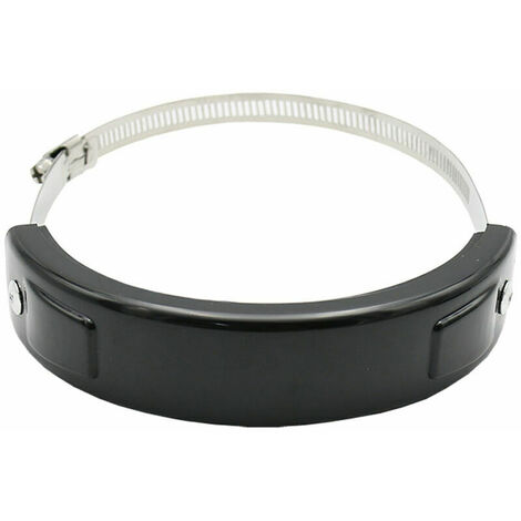 Protecteur d'échappement de moto 100mm-160mm ovale peut couvrir le couvercle de protection d'échappement rond - Le noir (1/5)