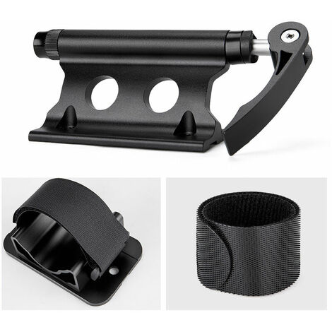 Support de Fixation de Fourche de Vélo, Porte-vélo à Fourche Avant et à libération Rapide en Alliage d'aluminium pour remorque ou Porte-Bagages de Camion(jeu de supports de toit noirs)