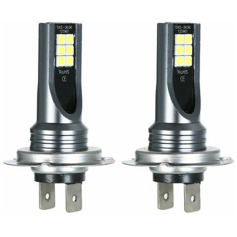 H7 Voiture Led Antibrouillards 200W Ampoules Phares Kit 6000K Blanc Lumiere Courante Hid Decodeur Antibrouillards,Noir (1/5)