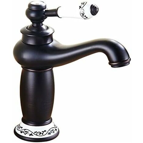 Basin Mixer Tap Vintage Oil Rubbed Bronze Brass Finish Bathroom Sink Faucet 24105.5cm (1/4)