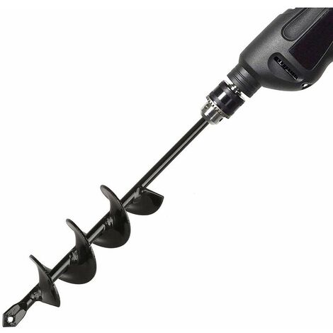 Gardening Auger, Spiral Drill Gardening Tool for Planting Trees/Shrubs/Twist Drill/Planting Auger - 4×22cm (1/5)
