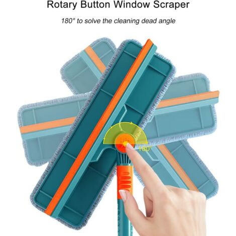 2 in 1 Professional Window Squeegee Cleaner Kit，with Telescopic Handle (Length 1.35m), Window Squeegee Cleaner for Interior Windows