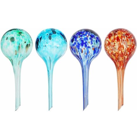 Plant Watering Balls Plant Water Dispenser Automatic Watering Bulbs Watering Ball 4 Pack Automatic Watering Indoor Outdoor Garden Colorful 6x15cm Cisea (1/5)