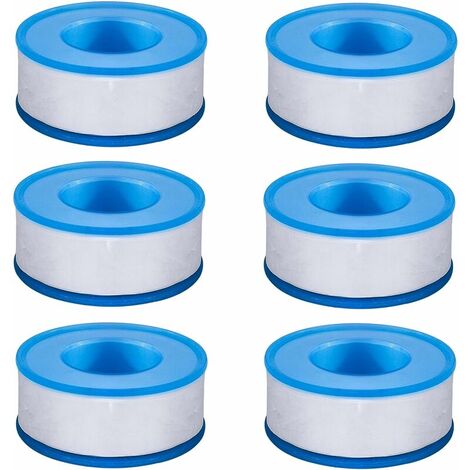 Hose Ptfe Water Plumbers Teflon Plumbing Gasket Sealing Tapes for Shower Hose Head 6 Rolls 3/4 Inch(18m)