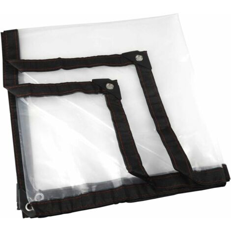 Transparent Tarpaulin, Clear Garden Waterproof Tarpaulin Frost Proof Rainproof Insulation Film Canopy PE Plastic Cover (2X2m)