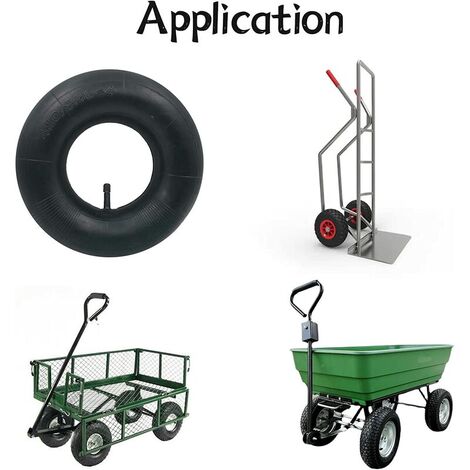 2pcs 4.10/3.50-4 Inner Tube Tire TR-13 Straight Valve for Hand Truck, Trolley, Hand Cart, Garden Cart, Lawn Mower