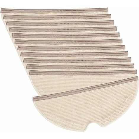 12pcs Cleaning Cloths for Roborock Q7 Max S6 MaxV S5 S50 S51 S55 S6 S5 Max Q7 Max Plus / Q7 Max + Vacuum Cleaner, Replacement Mop Accessories for Xiaomi Robot Vacuum Cleaner Cisea (1/5)