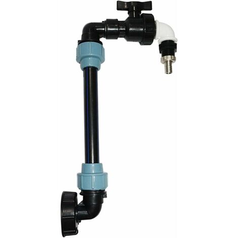 IBC double gooseneck tap made of brass 3/4, IBC tank adapter HN 3/4, for IBC tank (1/5)