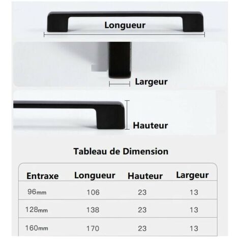 10pcs Furniture Handle Center Distance 96mm-Black Kitchen Door Handle Furniture Bar Handle Black Kitchen Handle 96mm