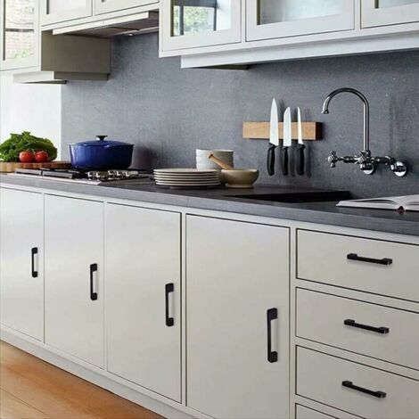 10pcs Furniture Handle Center Distance 96mm-Black Kitchen Door Handle Furniture Bar Handle Black Kitchen Handle 96mm