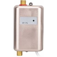 Mini Tankless Instant Hot Water Heater, Household Electric Dual-Use Kitchen Water Rapid Heating Machine for Kitchen Bathroom Washing with Indicator Light-Gold