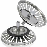 2 Pieces Sink Strainer/Sink Drain Stopper Sink Stopper Hole Kitchen/Bath Strainer Diameter 84mm With Ball End, Stainless Steel