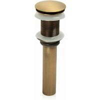 Retro Pop-up Stopper Sink Drain Click-clack Drain Without Overflow Bronzed Brass Universal Sink Drain Valve Basin Siphon Without Overflow Hole Polished - Without Overflow